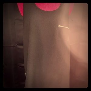 Black zipper tank blouse